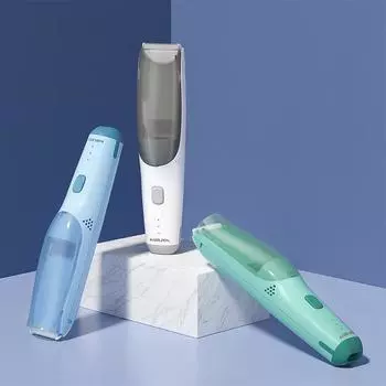 Baby Hair Clipper Automatic Sucking Baby Shaved Head, Newborn Shaving Hair Artifact, Children S Electric Clipper синий
