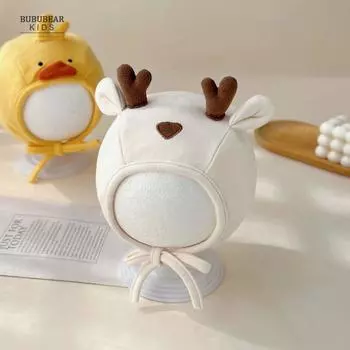 Baby hat season cute super cute ear hat baby winter warm head hat infant windproof tire hat Reference age 2-12 months (40-46cm)