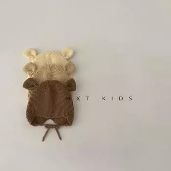 Baby hat season cute super cute small ears baby fontanelle tire hat boys and girls pullover hat tide Hat circumference 40-46cm/2-15 months