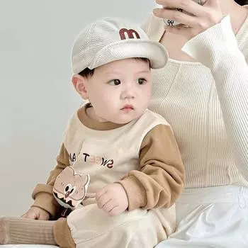 Baby hat spring and autumn cute baby soft brim super cute boy baseball cap girl baby cap winter Korean version Suitable for 6 months - 2 years old 44-48cm
