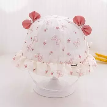 Baby Hat Spring And Autumn Thin Baby Girl Princess Style Fisherman Hat Going Out Sun Protection Hat Infant Basin Hat