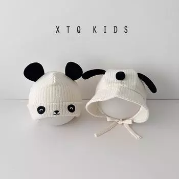 Baby hats cute super cute winter thickened warm windproof ear hats boys and girls baby pullover hat tide Recommended 3-15 months + 38-46cm