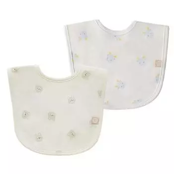 Baby & I хлопковый нагрудник для детского питания, комплект из 2 предметов, Yong Blue, Gomi, 1 комплект