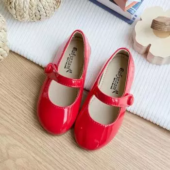 Baby Jam Girls Joy Mary Jane Flat Red-Y877 130