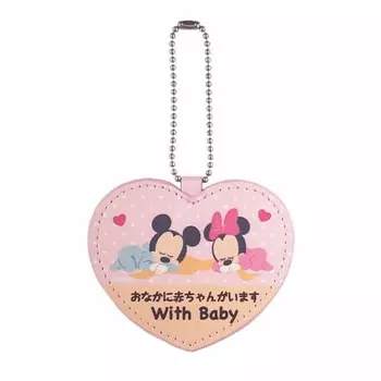 baby mickey & baby minnie maternity sign holder heart