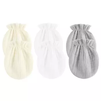 Baby Newborn Baby Scratch Newborn to 6 Set of 3 [MOMSMENU] Mittens, Gloves, 100% Cotton, Spring, Summer, Autumn, Winter, Prevention, Protection,