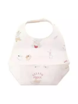 BABY pajama party pattern meal bib PBGG235655 PNK F [Gelato Pique] розовый