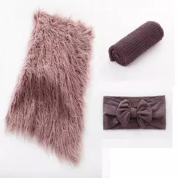 Baby Photography Props Baby Photo Blanket and Wrap Set Photo Studio Photo Props 3 Pieces