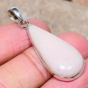 Baby Pink Opal - Peru Solid 925 Sterling Silver Pendant 1.95 SP1463-248