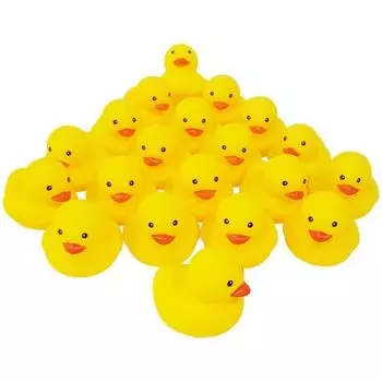 Baby Plus Детская пищащая мини-утка для ванны 20 шт., корейские игрушки для ванны