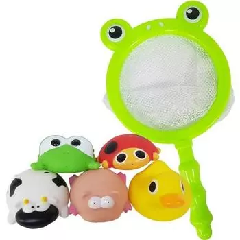 Baby Plus Net Fishing Bath Play Animal Farm Set, корейские игрушки для ванной