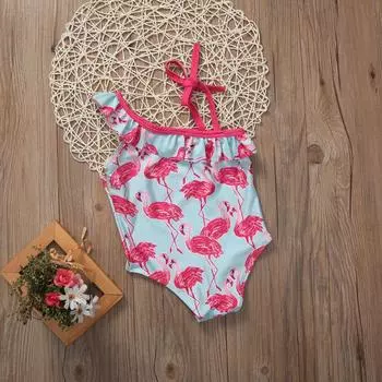 Baby Pudcoco боди с животным узором для маленьких детей, купальный костюм для маленьких девочек, купальный костюм, пляжная одежда для плавания, От 1 до 6 лет 4-5 Years