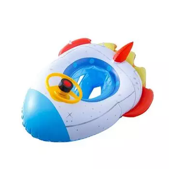 Baby Ring Swim With Steering Wheel Cartoon Spaceship Design Creative Water Toys