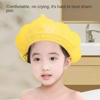 Baby Shampoo Cap Waterproof Ear Protection Silicone Children s Shampoo Magic Baby Bath Cap Water Blocking Child Shampoo Cap синий