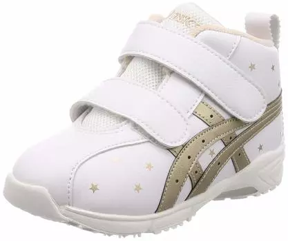 Baby Shoes Mid Cut Gold 004 cm [Sukusuku] White/Champagne 14.0