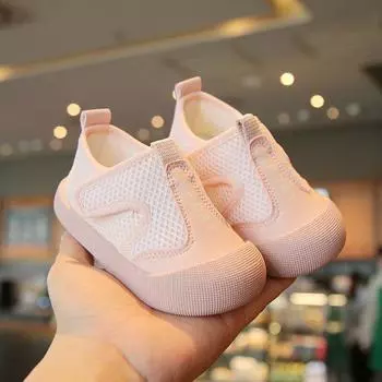 Baby Shoes Spring and Autumn Men s and Women s Breathable Mesh Toddler Shoes Kindergarten Indoor Soft-soled Shoes 18