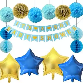 baby shower подарок на рождение ребенка украшение синий мальчик дети день рождения украшение буква воздушные шары