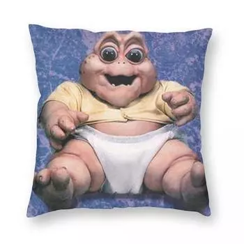 Baby Sinclair The Dinosaurs квадратная наволочка из полиэстера, льна, бархата с принтом, декор на молнии, наволочка для подушки, чехол для подушки 45x45 30x30cm