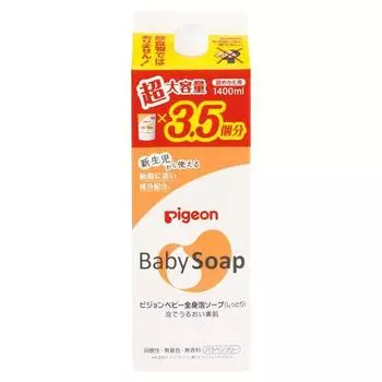 [Baby soap refill] Pigeon baby whole body foaming soap moist type (0 months and up) 1400mL 3.5 times