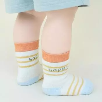 Baby Socks Cotton Kids Tube Socks Girls Cute Color Block Cartoon Stripe Socks Toddler Boys Autumn S