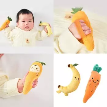 Baby Soothing Plush Toy Cartoon Hand Grasp Doll for 0-3 Year Infants with Soft And Safe Polyester Fiber Feature 1