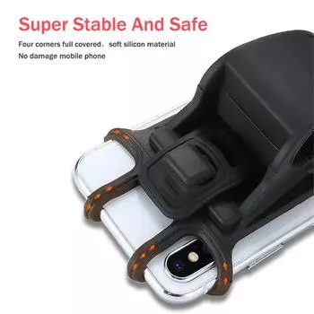 Baby Stroller Accessories Universal stroller Silicone Phone Holder Mobile Phone Holder for pram Bicycle GPS Mount Bracket