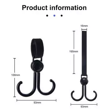 Baby Stroller Handle Bar Hook Car Seat Back Hanging Hooks For Pram Electric Bike Motorcycle Handle Bar Storage Hanging Hooks