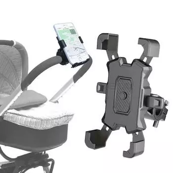 Baby Stroller Handlebar Phone Holder Motorcycle Handle Bar Phone Bracket Baby Outdoor Stroller Mobile Phone Handfree Support
