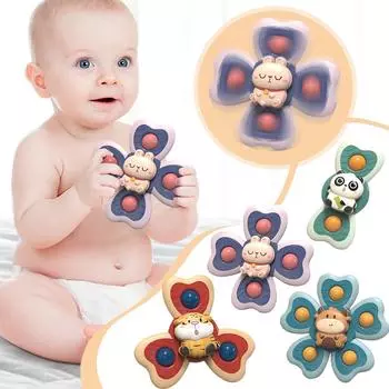 Baby Suction Cup Carousel Toy, Fun Shower And Water Play Carousel Toy One Size