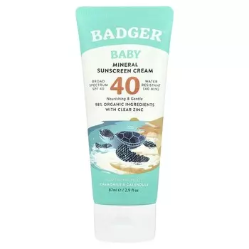 Baby Sunscreen Cream, Spf 40, Chamomile & Calendula Scent, 87 Ml (2.9 Fl Oz)