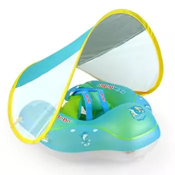 Baby Swimming Ring With Canopy Inflatable Baby Float Swimming Pool Children Accessories Bath Round Summer Toy
