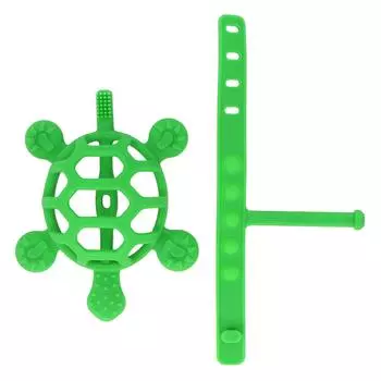 Baby Teething Toy Food Grade Silicone Anti Lost Adjustable Buckle Teething Bracelet Tortoise Shape