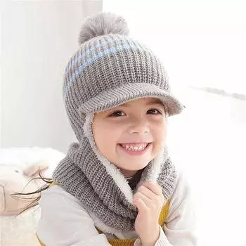 Baby Winter Hat Pom Pom Beanie Hats Baby Girl And Boy Hat With Warm Fleece Lining Baseball Caps For Kids