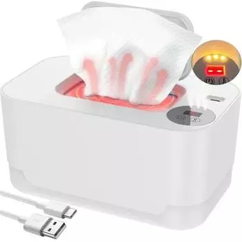 Baby Wipe Warmer Heater Wet Towel Dispenser USB Charge Quick Heating System Wet Home/Car Use Mini Wipe Warmer Napkin Heating Box