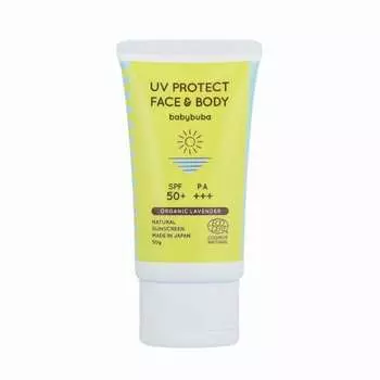 Babybuba organic uv milk baby uv absorber free 100% naturally derived ingredients face & body sunscreen spf50+ pa+++ made in japan safe whole body ca