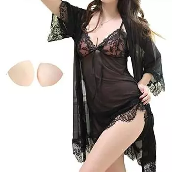 Babydoll Sexy Large With Extremely Gown Half Sexy Underwear Set [Loradouphi] Women s Lingerie, Popular, Size, Cups, Sheer, Cute, Included, Camisole,