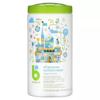 Babyganics, Multipurpose Surface Wipes, Unscented, 75 Wipes