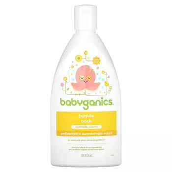 Babyganics, Пена для ванны, ромашка и вербена, 20 жидких унций (591 мл)