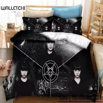 BABYMETAL Rock Band Комплект постельного белья для мальчиков и девочек, двуспальный, пододеяльник, наволочка, детская кровать, домашний текстиль, настраиваемый 70x133cm 2pcs