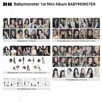 BABYMONSTER 1-й мини-альбом BABYMONS7ER Официальная фотокарточка Ахён Рами Рора Аса