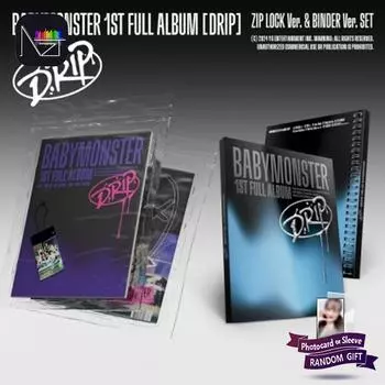 BABYMONSTER - 1-й ПОЛНЫЙ АЛЬБОМ [DRIP] ZIP LOCK+BINDER Ver. PP BINDER VER.