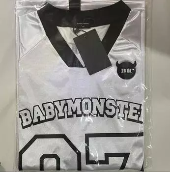 BABYMONSTER DRIP POP-UP Официальная форма MD JERSEY белая версия. БЕСПЛАТНЫЙ РАЗМЕР Ограниченный BAEMON Новый