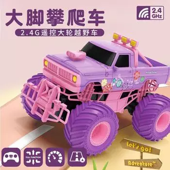 Babyrene Pink Girl Подарочная игрушечная машинка 2.4G Детская большая колесная внедорожная скалолазная машина с дистанционным управлением розовый