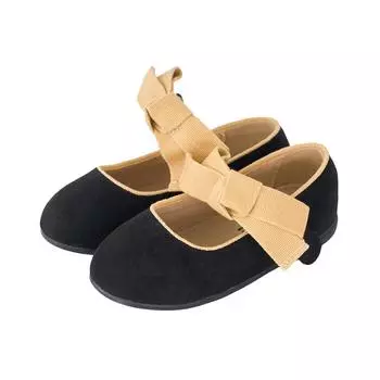 [BABYZZAM] Кроссовки Sera Ribbon Flat Black для девочек, Y950, 7000030155, популярная корейская обувь 140