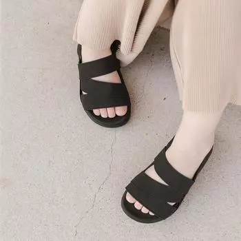 [BABYZZAM] Unisex all-banding sandals black, C183, 7000008847, Popular Korean Shoes 150