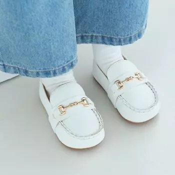 [BABYZZAM] Unisex bold loafer white, A138, 7000030139, Popular Korean Shoes 160
