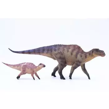 BACALYSO | HAOLONGGOOD 1/35 размер Майазавр 23 см класс ПВХ сертификация CE окрашенный меловой период орнитопод род Майазавр Hadrosauridae