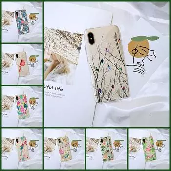 Задняя крышка для Xiaomi Mi A1 A2 Lite 8 SE Mi5 Mi6 Mi8, мягкий силиконовый эстетический чехол для телефона с изображением птицы для Xiaomi Mi 5 5C 5S 5X6 6X Plus Mi 5