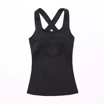 Back Cross Body Shaping Slim Looking Chest Pad Detachable Multifunctional Elastic Sports Fitness Yoga Running Vest Black M