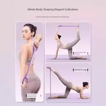 Back Fitness Eight-Character Chest Expander Stretch Strap Elastic Belt Female For Home Open Shoulder Beauty Back Exercise Equipment Yoga Handy Gadget Non Slip handle [random 3] pull continuously